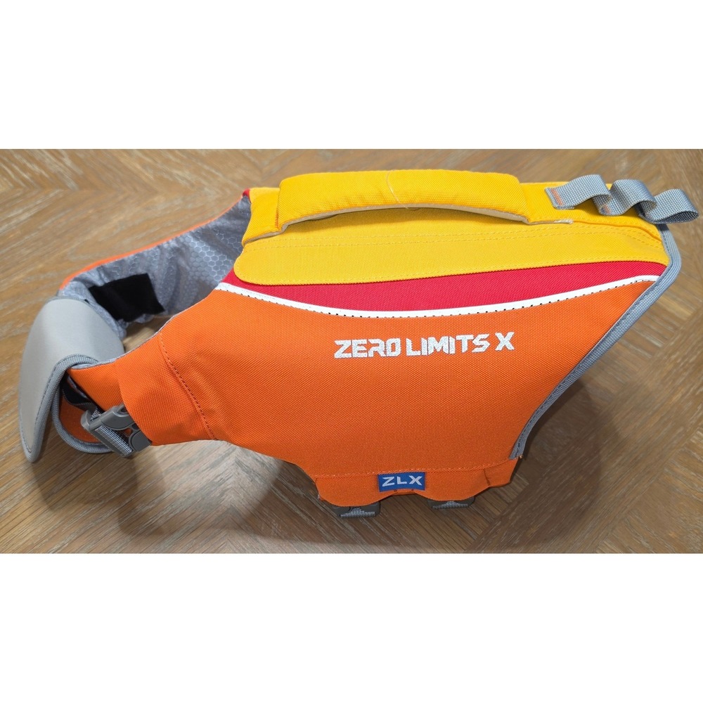 ZLX Dog Life Jacket Orange Yellow Medium Reflective Safety Vest NWT